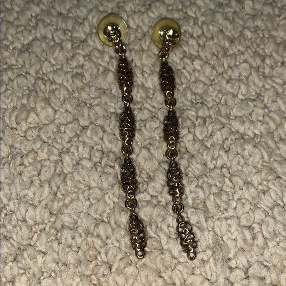 Dangle Earrings Gold Metal